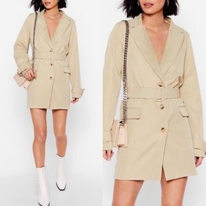Nasty Gal belted blazer dress